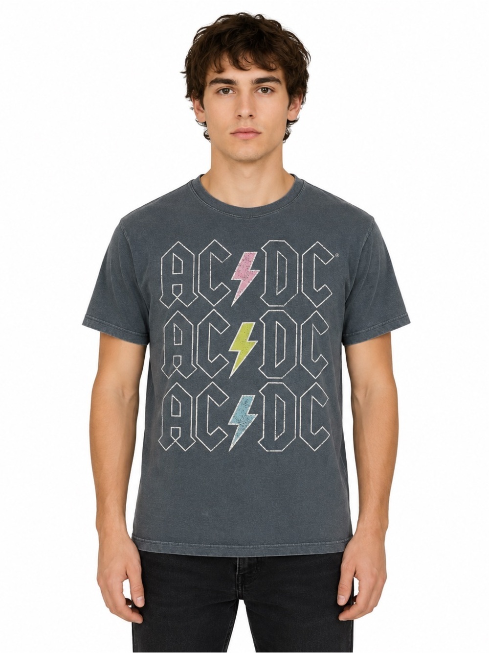 AC/DC Black and White Logo Tee Unisex